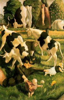 Stanley Spencer : Cows at Cookham